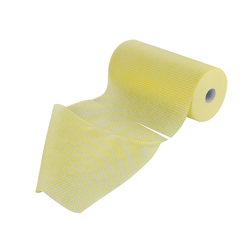 Bambou Fibre / Viscose Roule de nettoyage non tissé résistant à l'huile en polyester