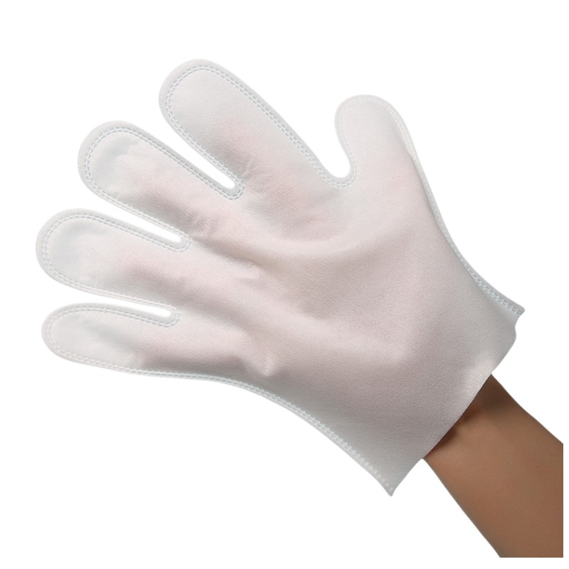 Utilisation humide et à sec, viscose et polyester Spunlace Disposable gant non tissé