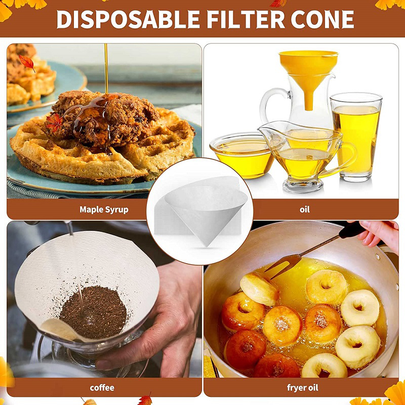 Papiers filtrants à l'huile de cuisson-cône